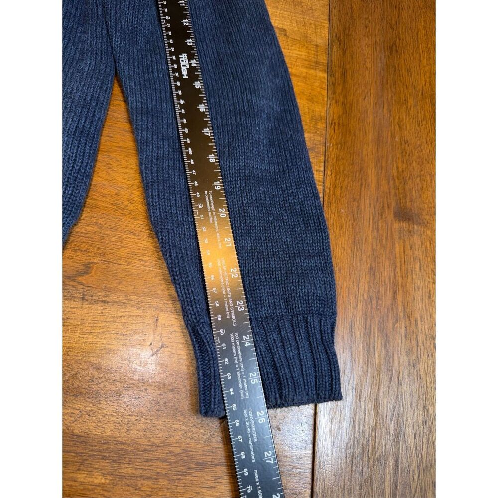 Chaps Elbow Patch Pullover 1/4 Button Knit Sweater - image 7